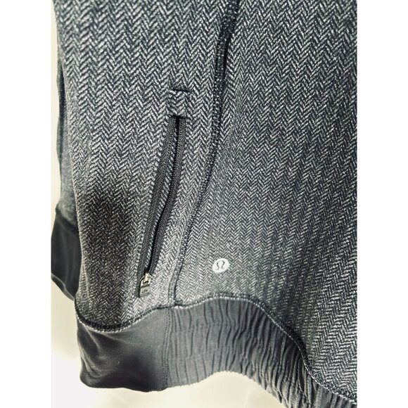 Lululemon Think Fast Hoodie Heather Gray Stretch Athletic Size Med - Picture 8 of 14